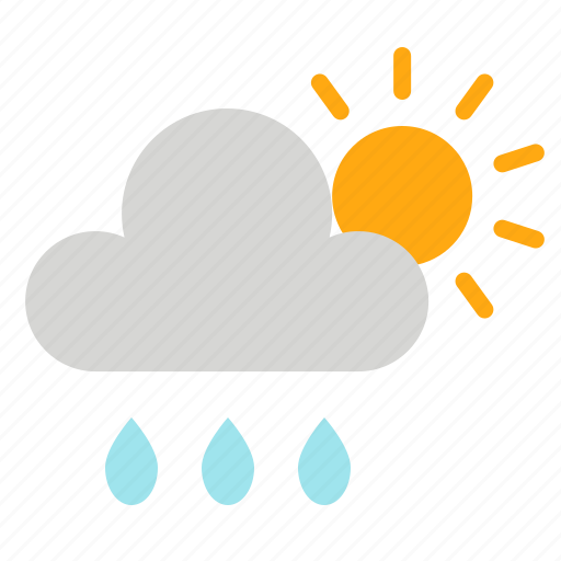 Cloud, rain, sun, weather, wet icon - Download on Iconfinder