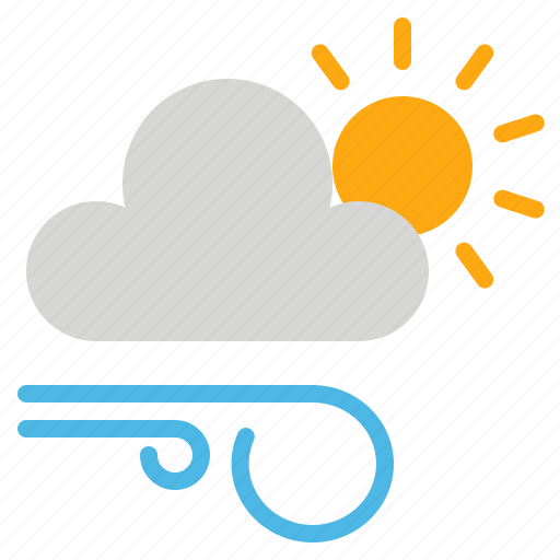 Cloud, sun, weather, wind icon - Download on Iconfinder
