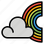 cloud, rainbow, weather 