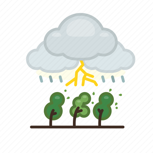Forecast, lightning, nature, thunder, thunderbolt, weather, wind icon - Download on Iconfinder