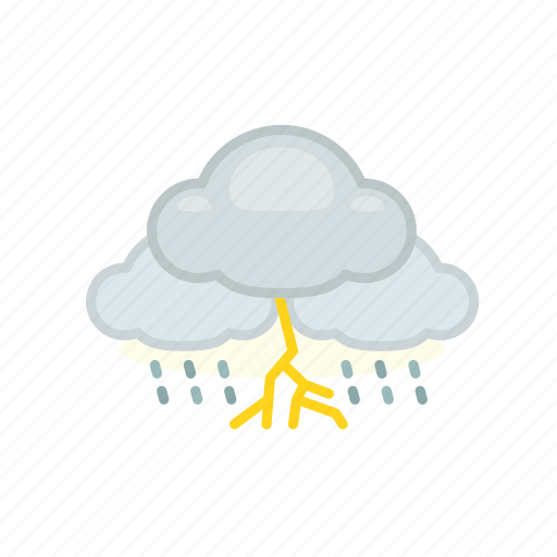 Cloud, cloudy, lightning, rain, rainy, thunder, weather icon - Download on Iconfinder