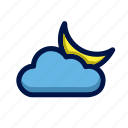 climate, cloud, moon, night, storage, weather