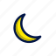 climate, crescent, moon, night, weather 