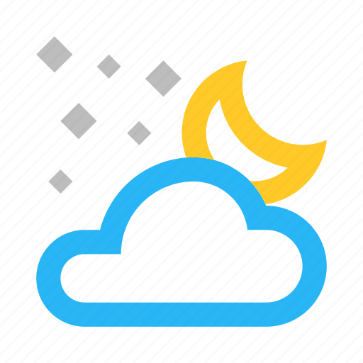 Cloud, forecast, half moon, moon, night, stars, weather icon - Download on Iconfinder