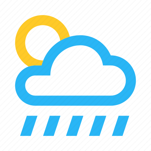 Cloud, rain, rainfall, shower, sun, water, weather icon - Download on Iconfinder