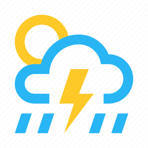 Cloud, lightning, rain, sun, thunder, thunderstorm, weather icon - Download on Iconfinder