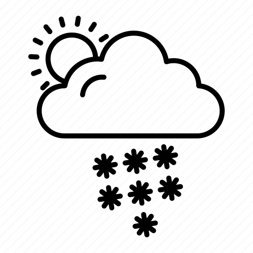 Cloud, snow, sum, sun, weather icon - Download on Iconfinder