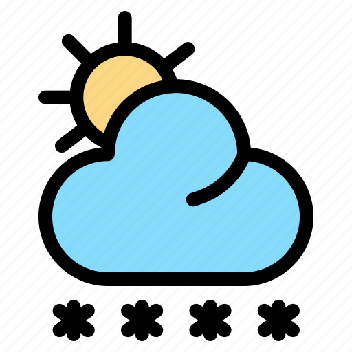 Forecast, snow, sun, weather icon - Download on Iconfinder