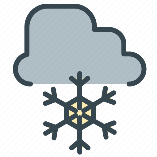 Cloud, forecast, snow, snowflake, weather, winter icon - Download on Iconfinder
