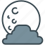 cloud, cloudy, forecast, moon, night, weather 