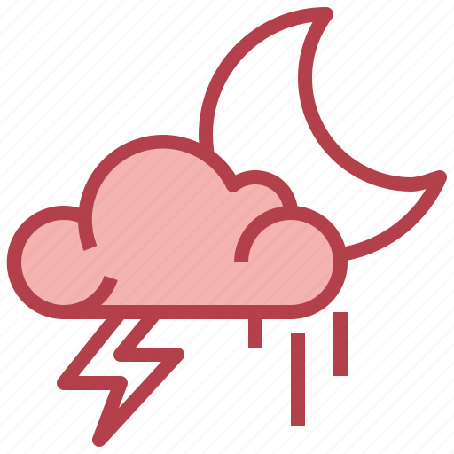 Cloud, meteorology, night, rain, weather icon - Download on Iconfinder
