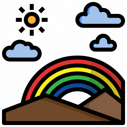 Atmospheric, clouds, miscellaneous, rainbow, spectrum icon - Download on Iconfinder