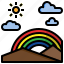 atmospheric, clouds, miscellaneous, rainbow, spectrum 