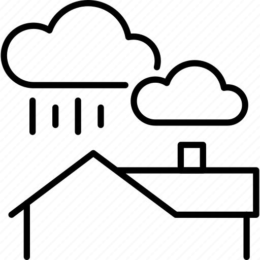 Clouds, house, overcast, rain, weather icon - Download on Iconfinder