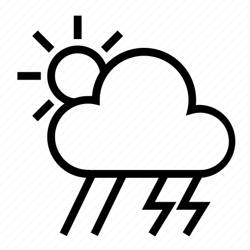 Thunderstorm, sun, cloud, weather icon - Download on Iconfinder