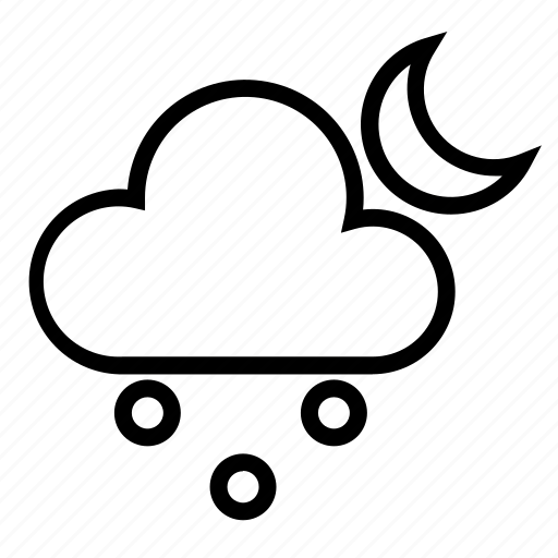 Snow, cloud, night, weather icon - Download on Iconfinder
