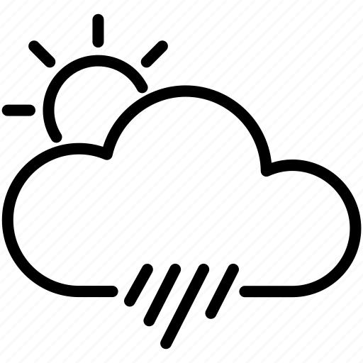 Weather, sun, downpour, cloud, rainy icon - Download on Iconfinder