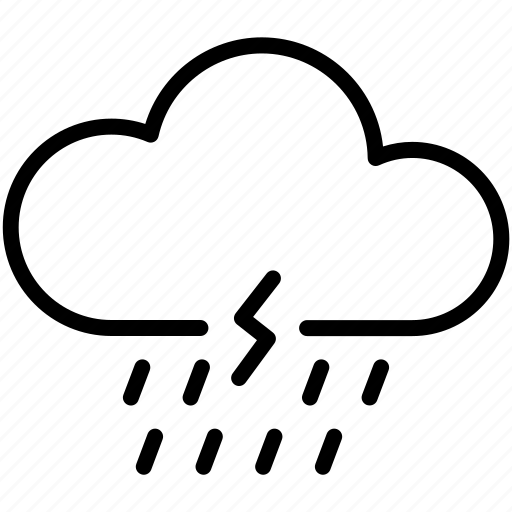 Weather, thunderbolt, lightning, cloud, rain icon - Download on Iconfinder