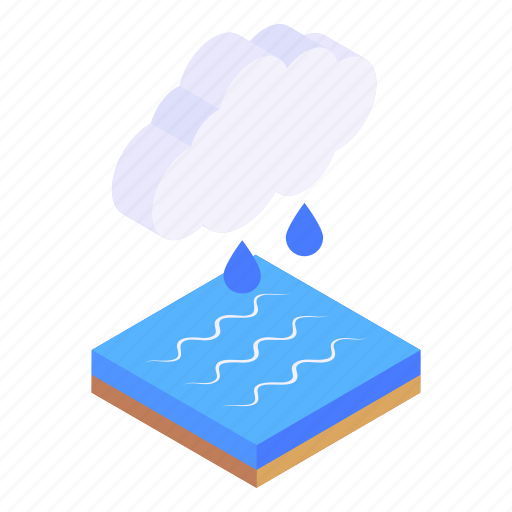 Ocean rainfall, ocean rain, sea rain, river rain, rainy weather icon - Download on Iconfinder