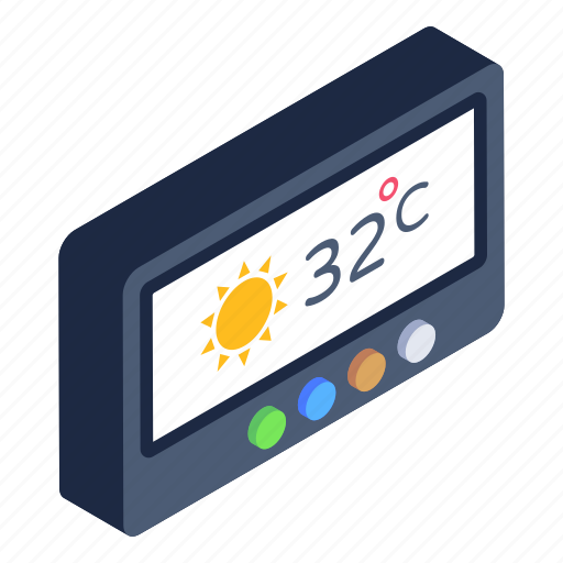 Digital forecast device, smart weather device, meteorology device, weather device, smart device icon - Download on Iconfinder