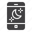 weather, night, moon, app, smartphone 