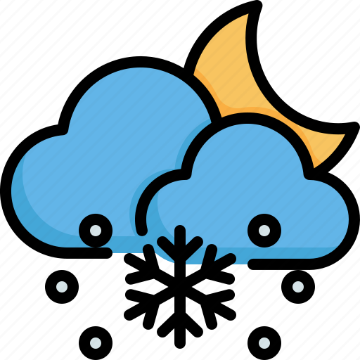 Snowflake, moon, snow, climate, weather, cloudy, clouds icon - Download on Iconfinder