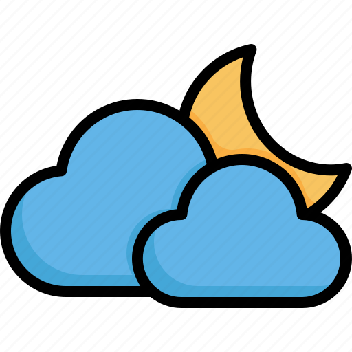 Cloud, moon, climate, mercury, weather, cloudy, clouds icon - Download on Iconfinder