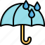 umbrella, rain, climate, mercury, weather, cloudy, clouds 