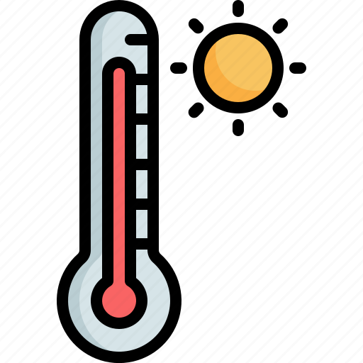 Thermometer, temperature, summer, hot, heat, climate, weather icon - Download on Iconfinder