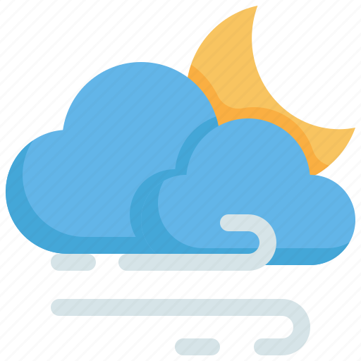 Wind, moon, climate, mercury, weather, cloudy, clouds icon - Download on Iconfinder