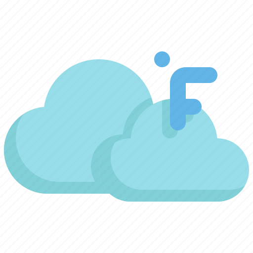 Cloud, fahrenheit, degree, climate, weather, cloudy, clouds icon - Download on Iconfinder