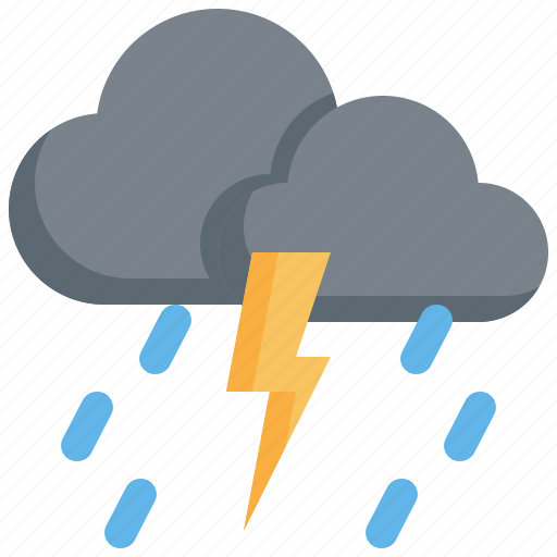 Thunderstorm, rain, raining, climate, weather, cloudy, clouds icon - Download on Iconfinder