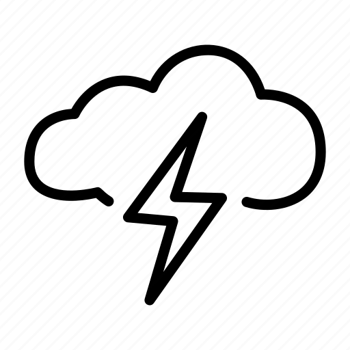Weather, forecast, nature, thunder, lightning, bolt, storm icon - Download on Iconfinder