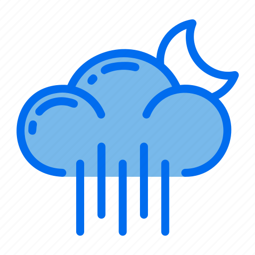 Cloud, weather, rain, moon, climate icon - Download on Iconfinder