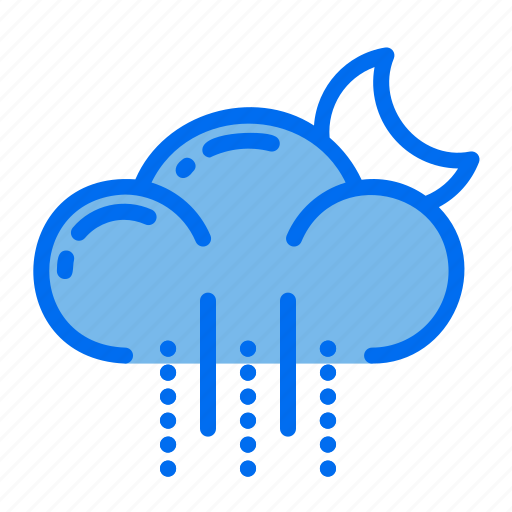 Cloud, weather, snow, moon, rain icon - Download on Iconfinder