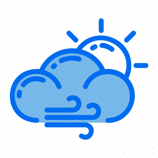 Cloud, weather, sun, wind, climate icon - Download on Iconfinder
