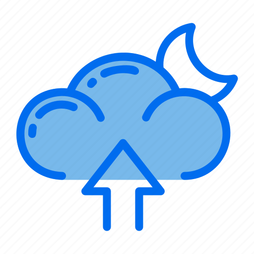Cloud, weather, upload, moon, climate icon - Download on Iconfinder
