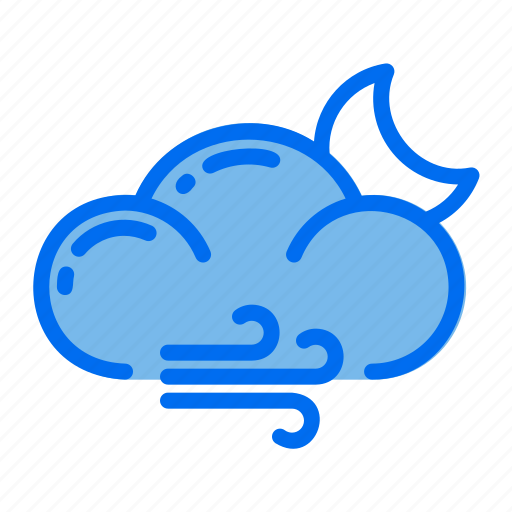 Cloud, weather, wind, moon, climate icon - Download on Iconfinder