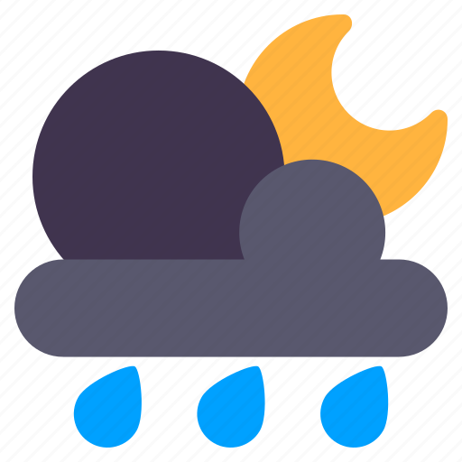 Rainy, night, rain, cloud icon - Download on Iconfinder