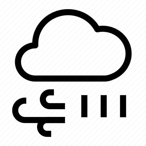 Windy rain, rainy, forecast, weather icon - Download on Iconfinder