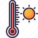 heat, temperature, sun, thermometer, weather, fahrenheit, celsius, degree