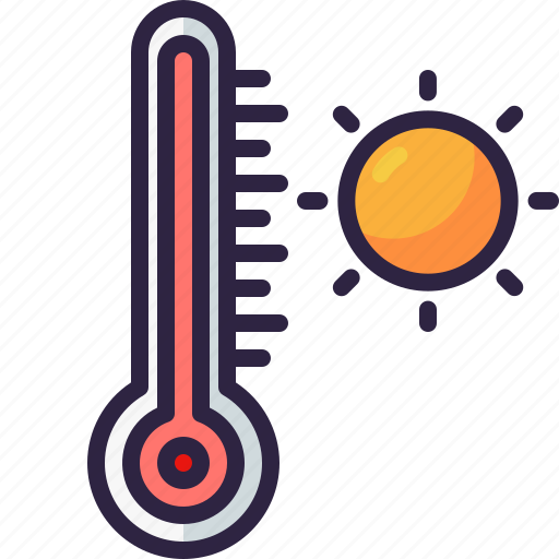 Heat, temperature, sun, thermometer, weather, fahrenheit, celsius icon - Download on Iconfinder