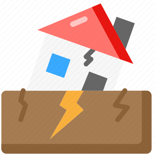 Earthquake, ground, disaster, collapse, damage, landscape, nature icon - Download on Iconfinder
