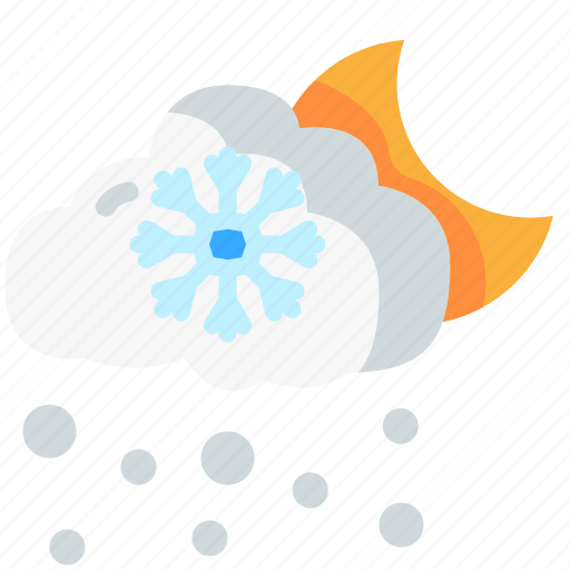 Snow, moon, weather, meteorology, cloud, nature, night icon - Download on Iconfinder