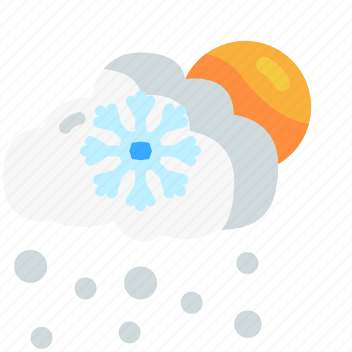 Snowy, snow, snowflake, climate, sun, meteorology, forecast icon - Download on Iconfinder