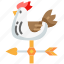 wind, vane, weather, direction, weathercock, rooster, signaling, farming 