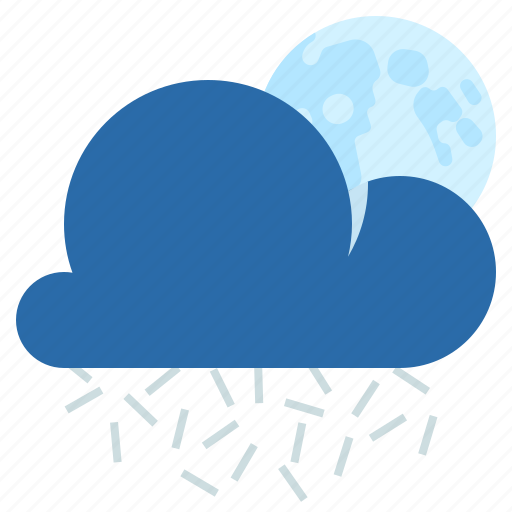 Cloud, ice needles, night, weather icon - Download on Iconfinder