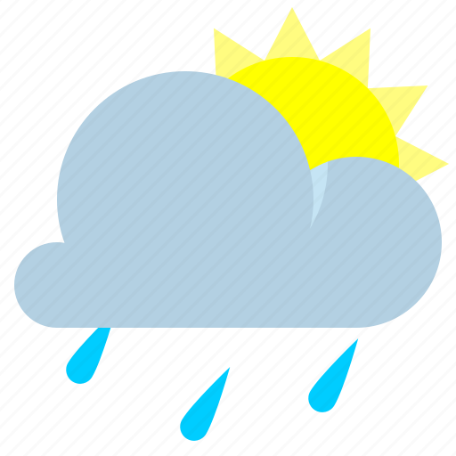 Partly cloudy, rain, sun, weather icon - Download on Iconfinder