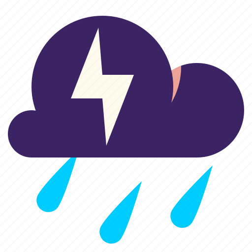 Cloud, lightning, rain, weather icon - Download on Iconfinder