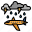 weather, cloudy, aircraft, plane, cloud, rain, thunder 